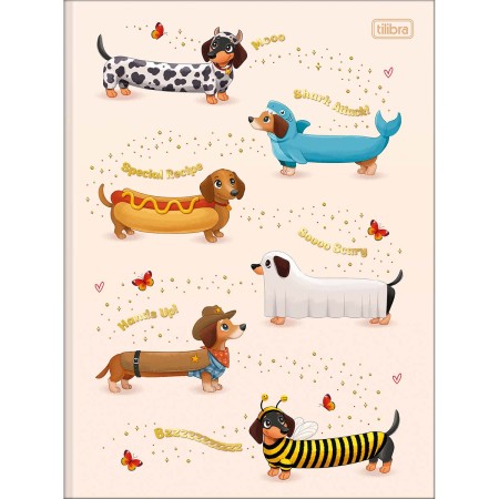 Foto ilustrativa Caderno Brochura Capa Dura Universitário Brownie 80 Folhas