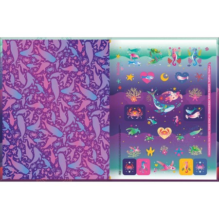 Foto ilustrativa Caderno Brochura Capa Dura Universitário Bubble 80 Folhas