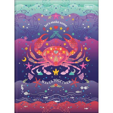 Foto ilustrativa Caderno Brochura Capa Dura Universitário Bubble 80 Folhas