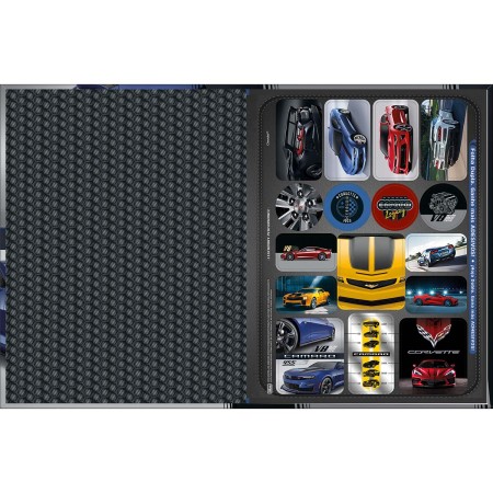 Foto ilustrativa Caderno Brochura Capa Dura Universitário Camaro e Corvette 80 Folhas