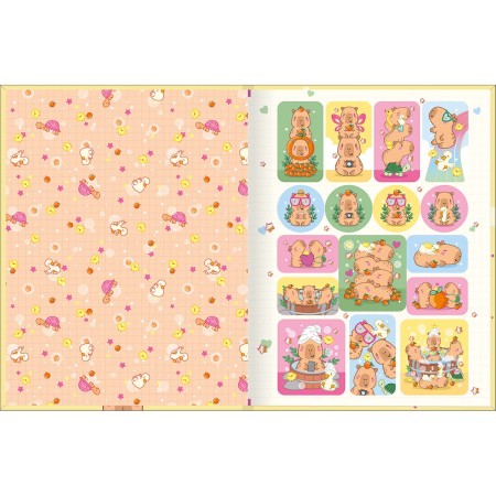 Foto ilustrativa Caderno Brochura Capa Dura Universitário Capyclub 48 Folhas