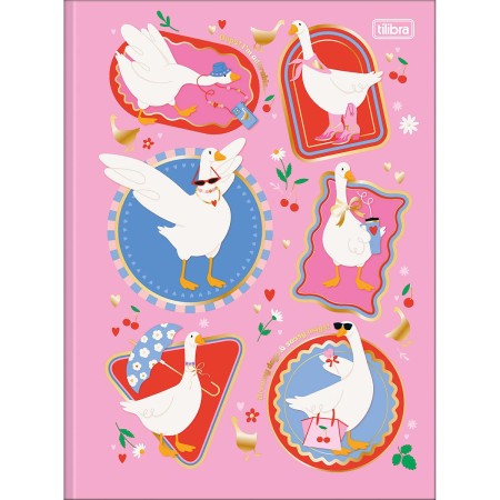 Foto ilustrativa Caderno Brochura Capa Dura Universitário Cindy 80 Folhas