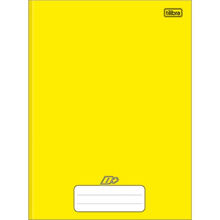 Foto ilustrativa Caderno Brochura Capa Dura Universitário D+ Amarelo 96 Folhas