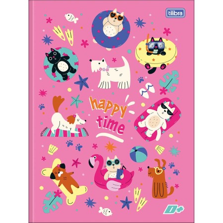 Foto ilustrativa Caderno Brochura Capa Dura Universitário D+ Feminino 96 Folhas