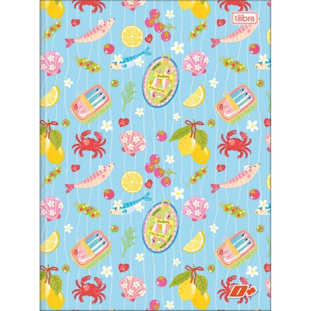 Foto ilustrativa Caderno Brochura Capa Dura Universitário D+ Feminino 96 Folhas