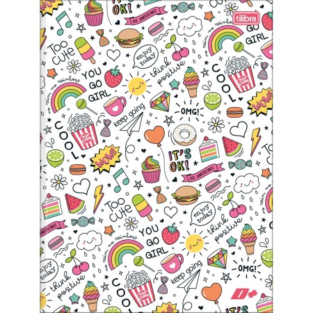Foto ilustrativa Caderno Brochura Capa Dura Universitário D+ Feminino 96 Folhas
