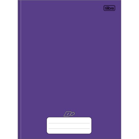Foto ilustrativa Caderno Brochura Capa Dura Universitário D+ Roxo 96 Folhas