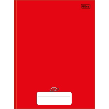 Foto ilustrativa Caderno Brochura Capa Dura Universitário D+ Vermelho 96 Folhas