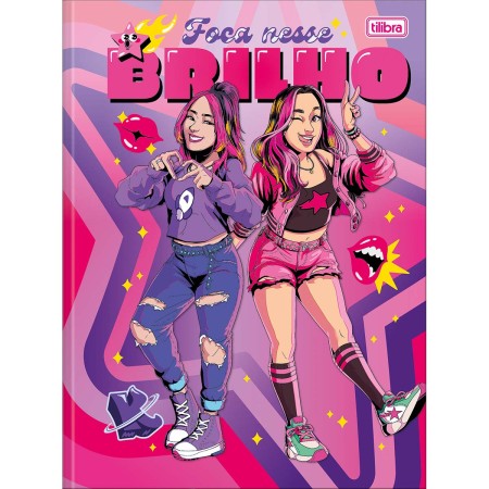 Foto ilustrativa Caderno Brochura Capa Dura Universitário Emilly Vick 80 Folhas