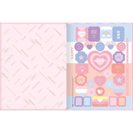 Foto ilustrativa Caderno Brochura Capa Dura Universitário Happy 48 Folhas