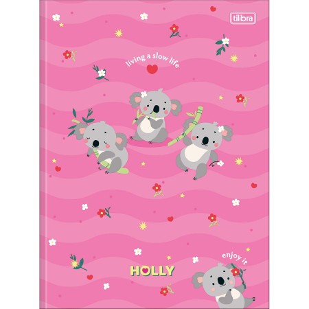 Foto ilustrativa Caderno Brochura Capa Dura Universitário Holly 80 Folhas