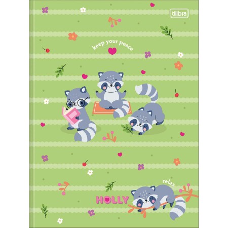 Foto ilustrativa Caderno Brochura Capa Dura Universitário Holly 80 Folhas