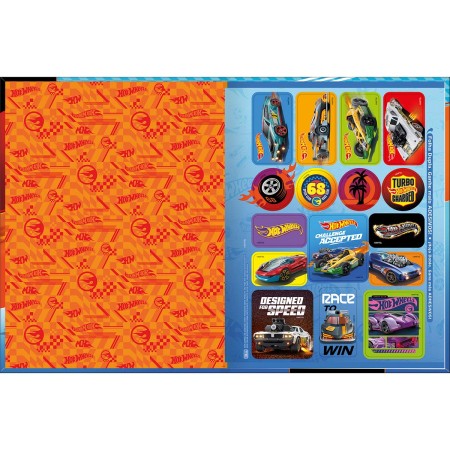 Foto ilustrativa Caderno Brochura Capa Dura Universitário Hot Wheels 48 Folhas