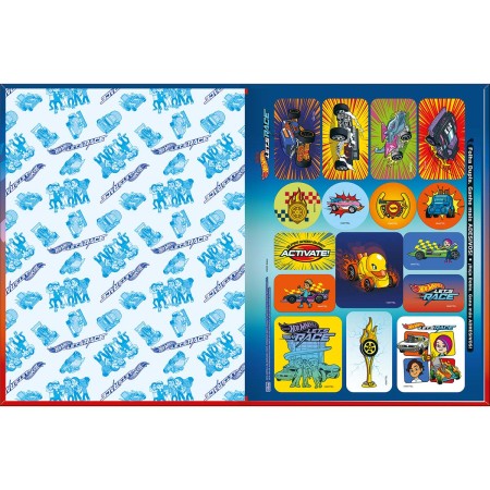 Foto ilustrativa Caderno Brochura Capa Dura Universitário Hot Wheels Let's Race 80 Folhas