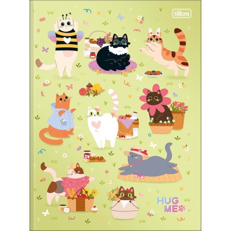 Foto ilustrativa Caderno Brochura Capa Dura Universitário Hug Me 80 Folhas