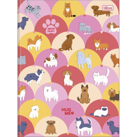 Foto ilustrativa Caderno Brochura Capa Dura Universitário Hug Me 80 Folhas