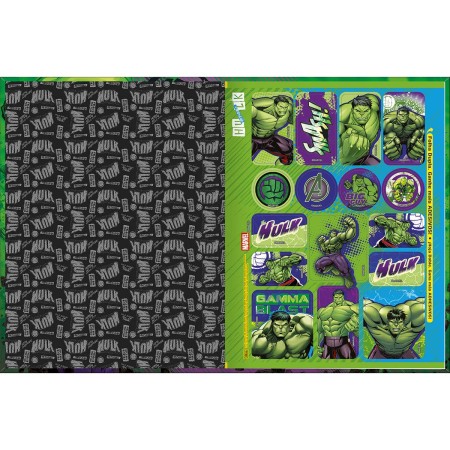 Foto ilustrativa Caderno Brochura Capa Dura Universitário Hulk 80 Folhas