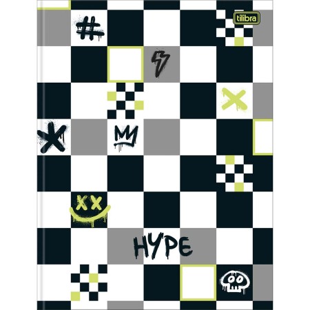 Foto ilustrativa Caderno Brochura Capa Dura Universitário Hype 80 Folhas