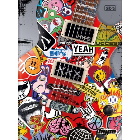 Foto ilustrativa Caderno Brochura Capa Dura Universitário Hype 80 Folhas