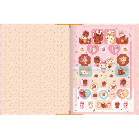 Foto ilustrativa Caderno Brochura Capa Dura Universitário Ice Cute 80 Folhas