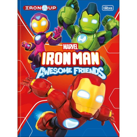 Foto ilustrativa Caderno Brochura Capa Dura Universitário Iron Man 80 Folhas