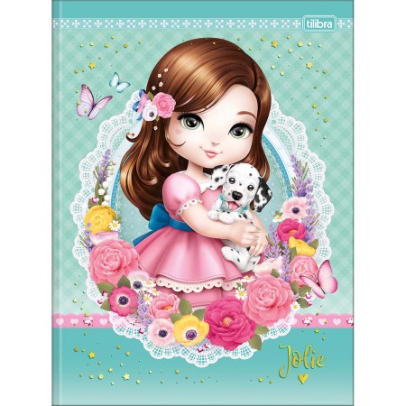 Foto ilustrativa Caderno Brochura Capa Dura Universitário Jolie 48 Folhas