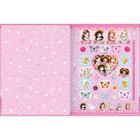 Foto ilustrativa Caderno Brochura Capa Dura Universitário Jolie 80 Folhas