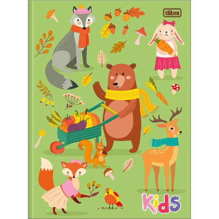 Foto ilustrativa Caderno Brochura Capa Dura Universitário Kids Feminino 48 Folhas