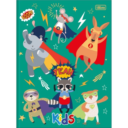 Foto ilustrativa Caderno Brochura Capa Dura Universitário Kids Masculino 48 Folhas
