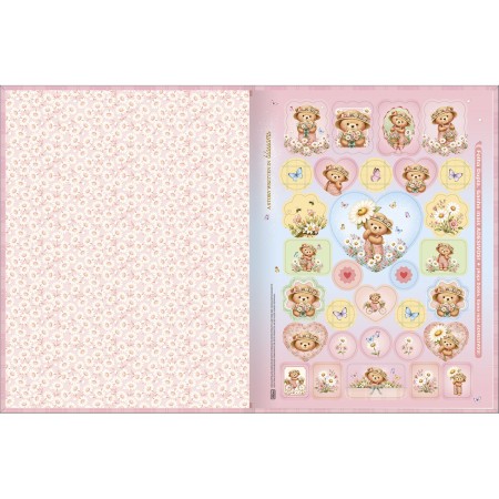 Foto ilustrativa Caderno Brochura Capa Dura Universitário Love Bears 80 Folhas