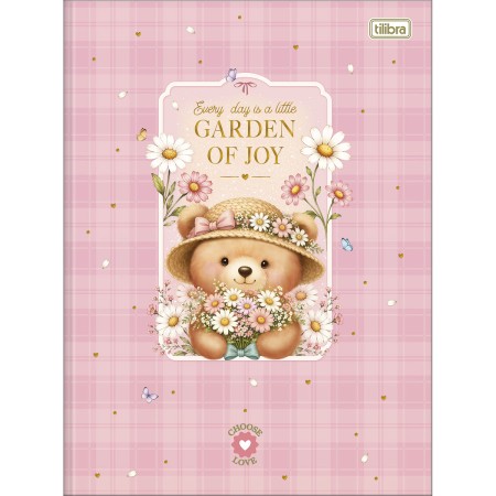 Foto ilustrativa Caderno Brochura Capa Dura Universitário Love Bears 80 Folhas