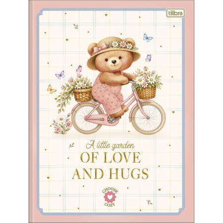 Foto ilustrativa Caderno Brochura Capa Dura Universitário Love Bears 80 Folhas