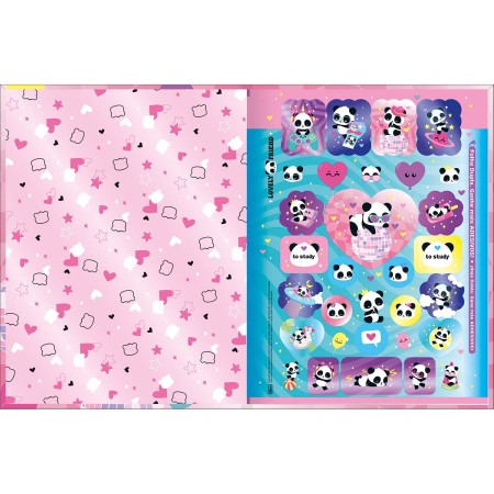 Foto ilustrativa Caderno Brochura Capa Dura Universitário Lovely Friend 80 Folhas