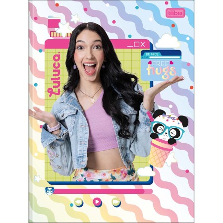 Foto ilustrativa Caderno Brochura Capa Dura Universitário Luluca 80 Folhas