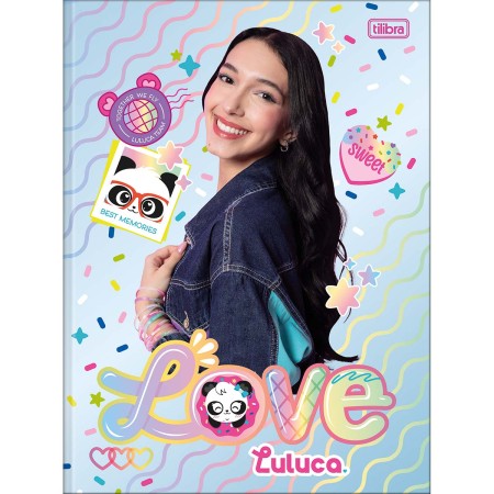 Foto ilustrativa Caderno Brochura Capa Dura Universitário Luluca 80 Folhas