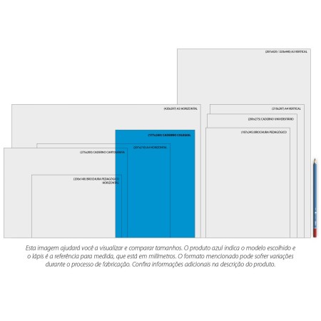 Foto ilustrativa Caderno Brochura Capa Dura Universitário Lunix 80 Folhas