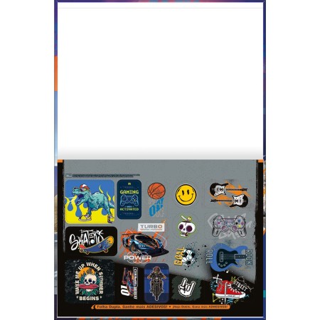 Foto ilustrativa Caderno Brochura Capa Dura Universitário Meia Pauta Ao Alto X-Racing 40 Folhas