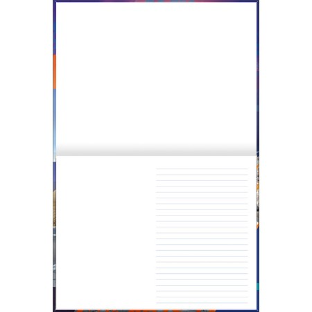 Foto ilustrativa Caderno Brochura Capa Dura Universitário Meia Pauta Ao Alto X-Racing 40 Folhas