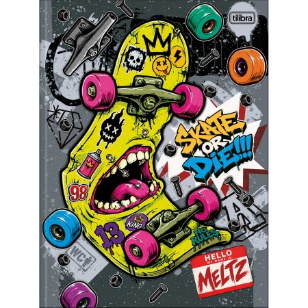 Foto ilustrativa Caderno Brochura Capa Dura Universitário Meltz 80 Folhas