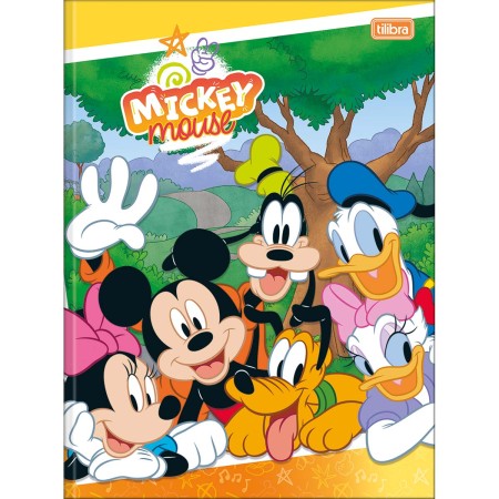 Foto ilustrativa Caderno Brochura Capa Dura Universitário Mickey 80 Folhas