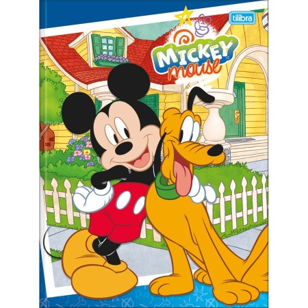 Foto ilustrativa Caderno Brochura Capa Dura Universitário Mickey 80 Folhas