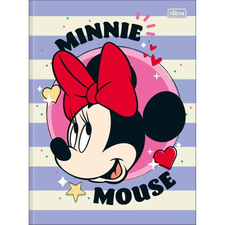 Foto ilustrativa Caderno Brochura Capa Dura Universitário Minnie 48 Folhas