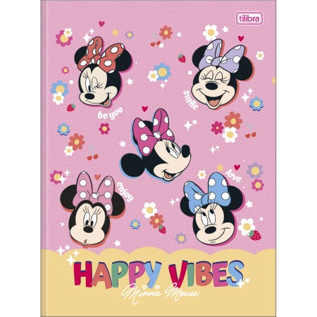 Foto ilustrativa Caderno Brochura Capa Dura Universitário Minnie 80 Folhas