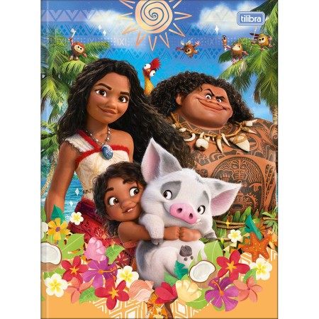 Foto ilustrativa Caderno Brochura Capa Dura Universitário Moana 80 Folhas