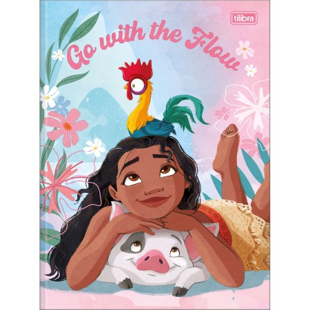 Foto ilustrativa Caderno Brochura Capa Dura Universitário Moana 80 Folhas