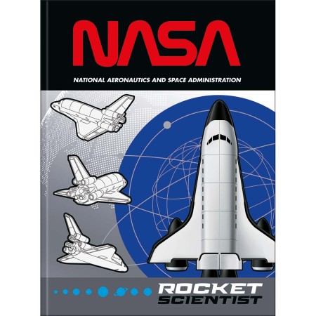 Foto ilustrativa Caderno Brochura Capa Dura Universitário Nasa 80 Folhas