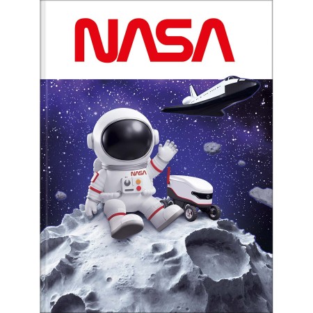 Foto ilustrativa Caderno Brochura Capa Dura Universitário Nasa 80 Folhas