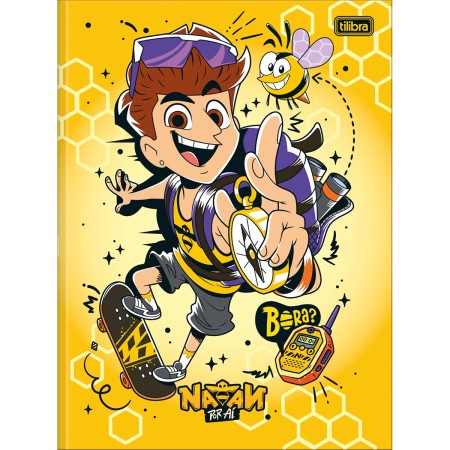 Foto ilustrativa Caderno Brochura Capa Dura Universitário Natan por Aí 80 Folhas