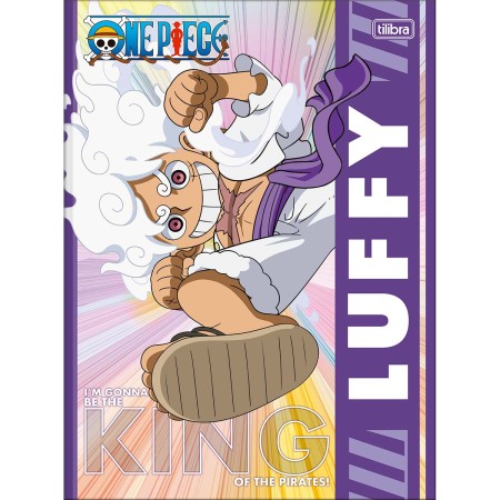 Foto ilustrativa Caderno Brochura Capa Dura Universitário One Piece 48 Folhas