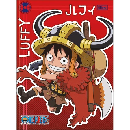 Foto ilustrativa Caderno Brochura Capa Dura Universitário One Piece 80 Folhas